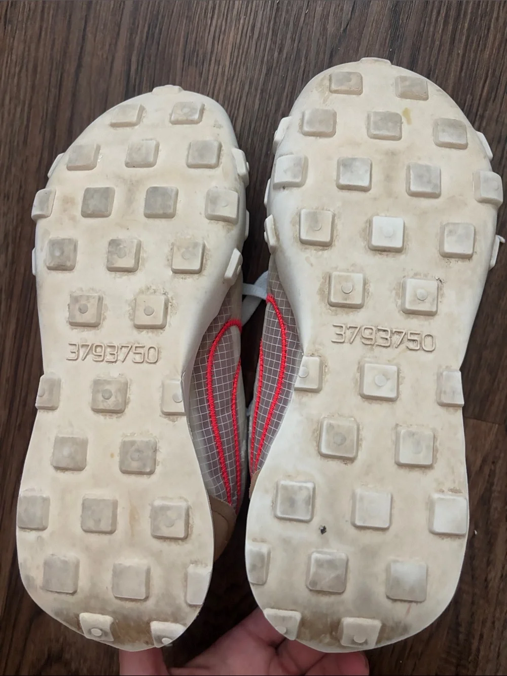 Nike Waffle Racer 2X White Bright Crimson Tan Gum Womens 7 CK6647-101